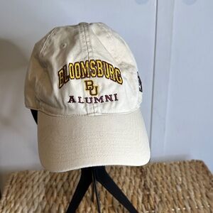 Legacy Bloomsburg univeAlumni Beige Baseball Cap with Yellow & Maroon Embroidery